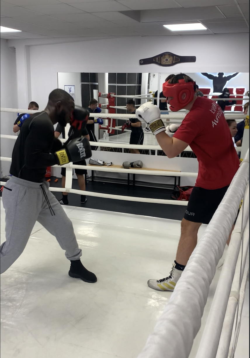 Boxing training photo